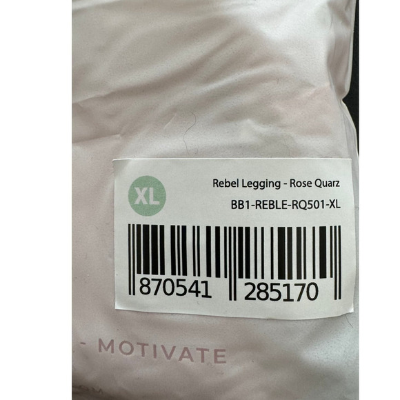 New ~ BUFFBUNNY ~ Rose Rebel Leggings Size XL High waist/ No front seam SALE - Picture 5 of 10